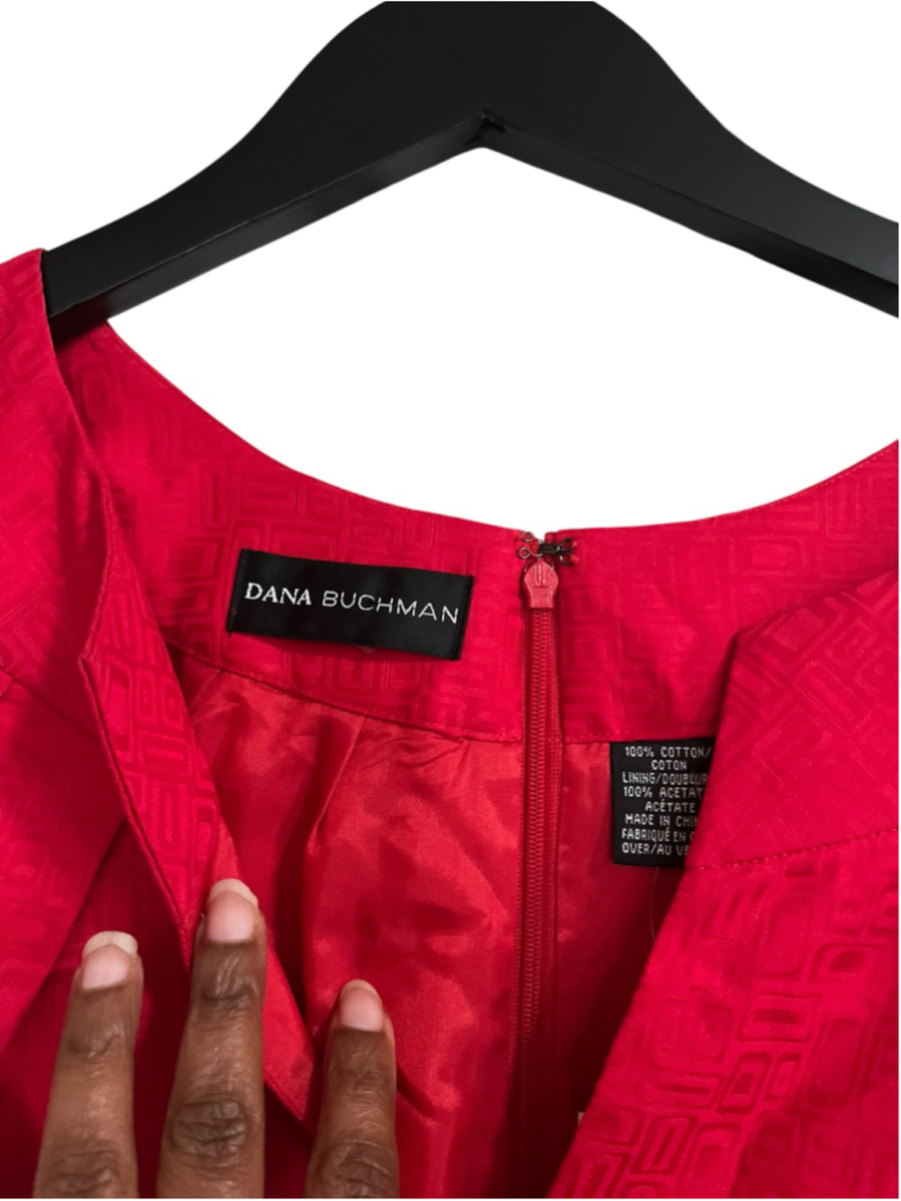 NWT Women's Dana Buchman Red Sleeveless Shift Dress Size 14 - Picture 4 of 7
